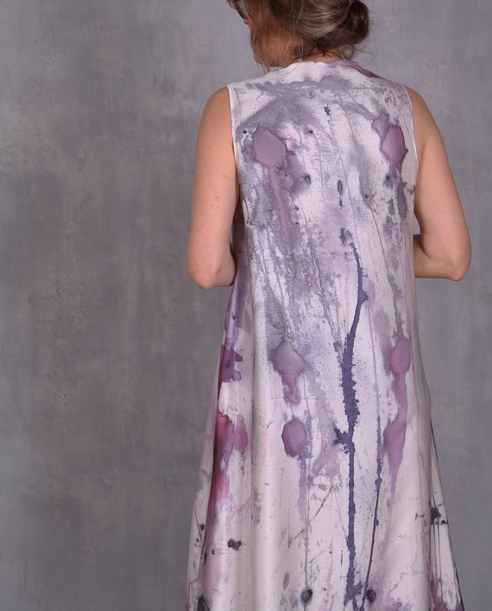 'purple stories' maxi silk slip dress 