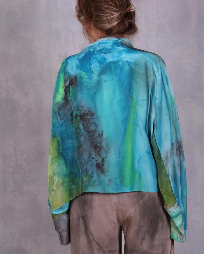 'between water and sky' oversized silk top