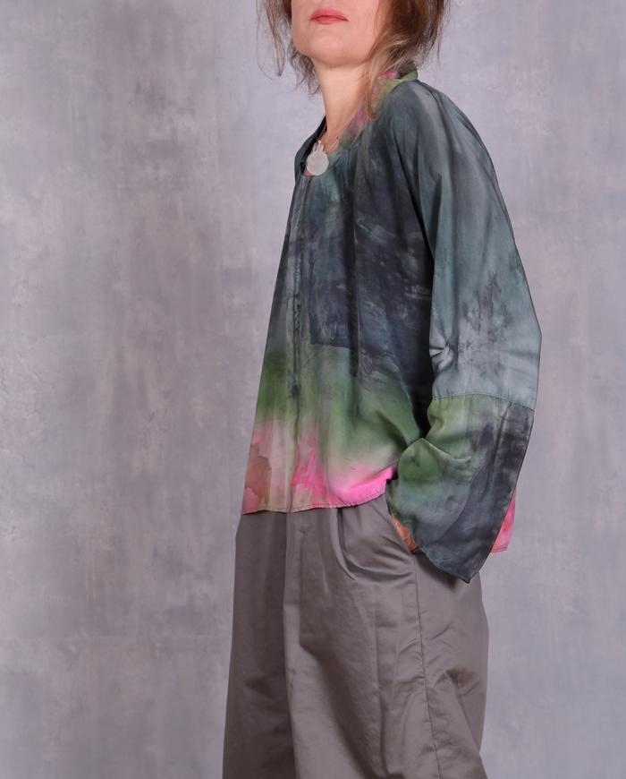 'conversing in colors' one-size lightweight silk top