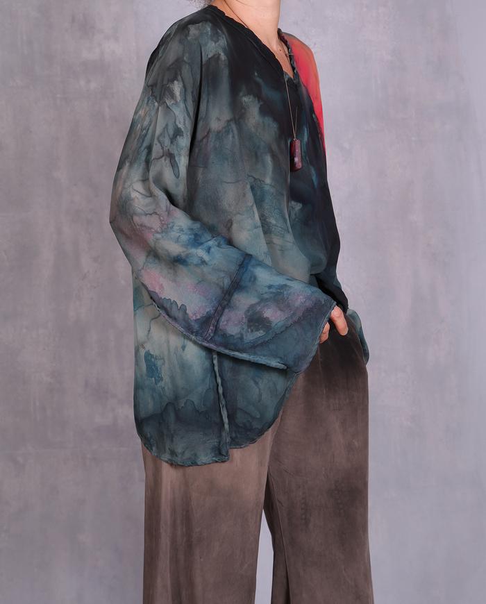 'if colors could talk' one size lightweight silk top