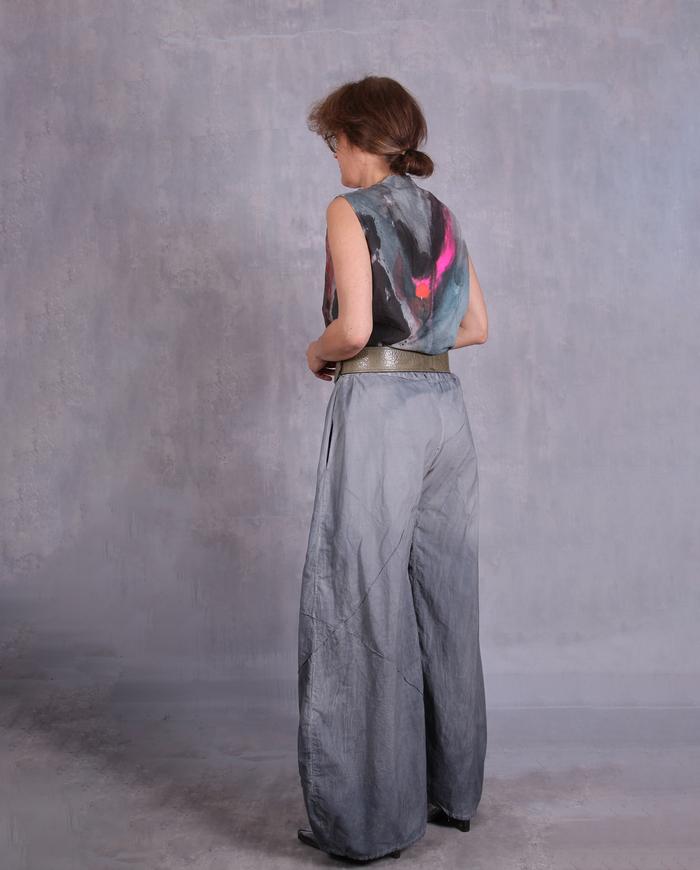 'comfort me loosely' light indigo one-size hand-painted pants