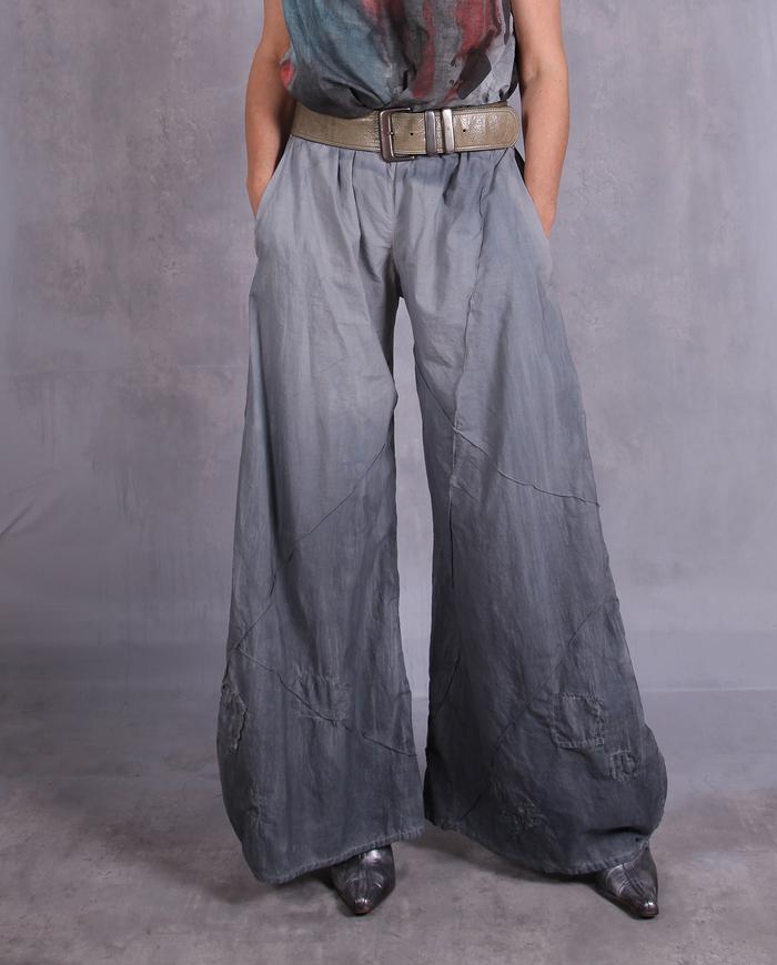 'comfort me loosely' light indigo one-size hand-painted pants