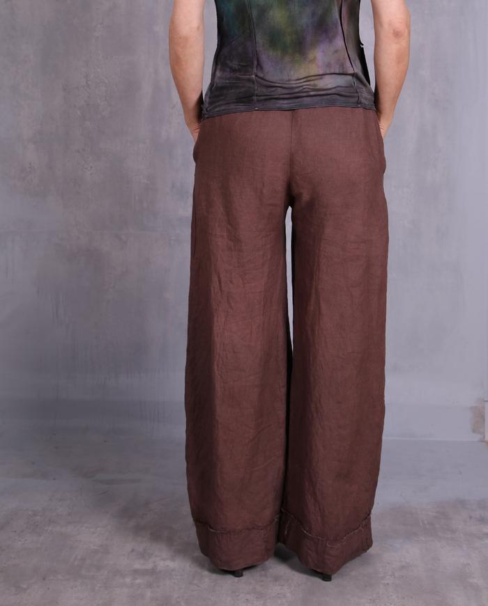 'living is easy' loose-fitting Belgian linen pants