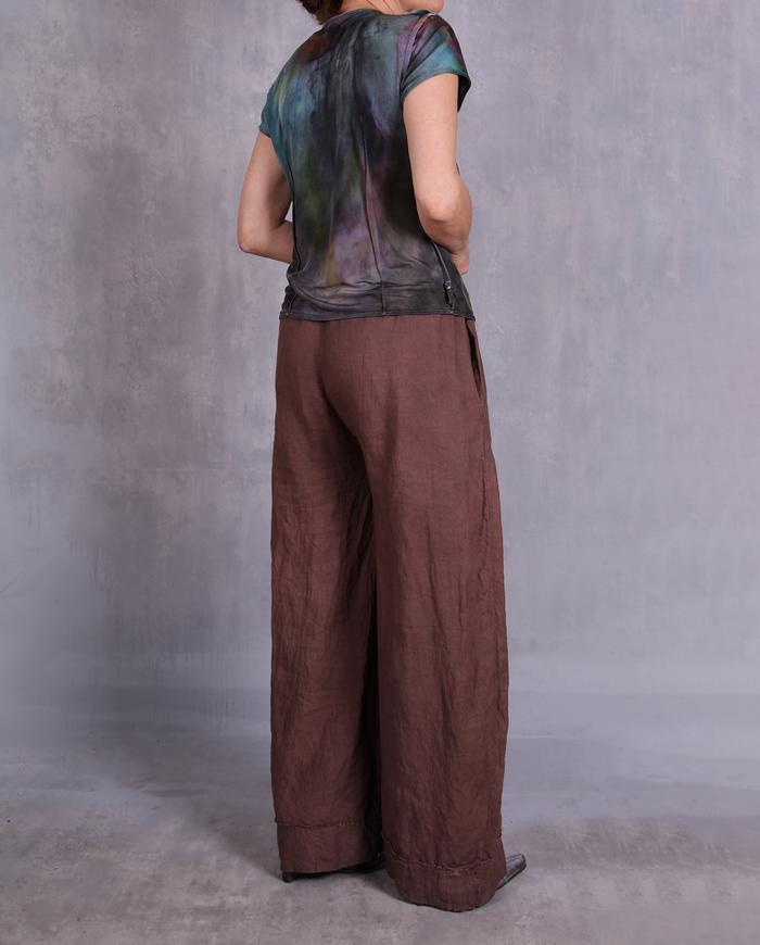 'living is easy' loose-fitting Belgian linen pants