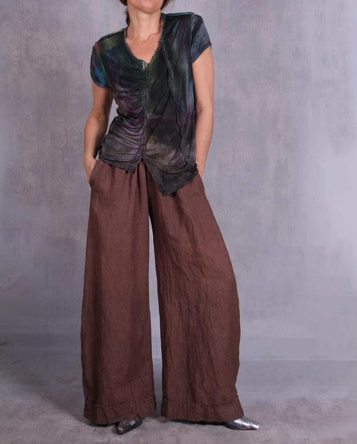 'living is easy' loose-fitting Belgian linen pants