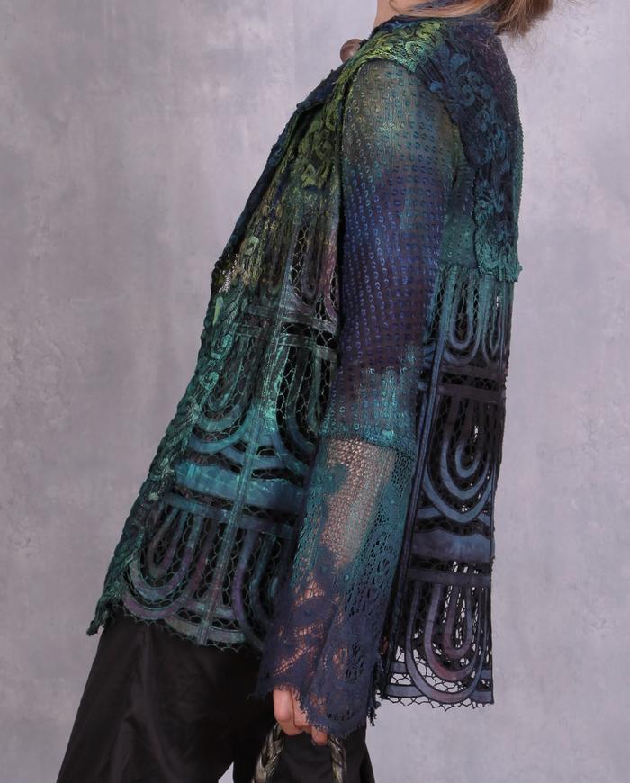 'a lace odyssey' couture mixed fabrics jacket