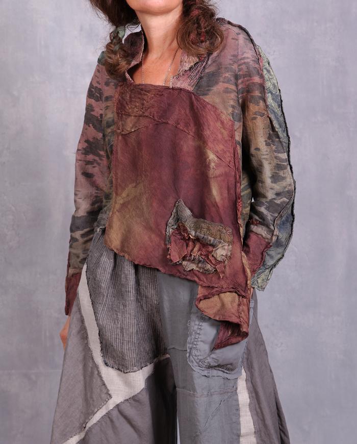 'off an umber birch tree' detailed asymmetrical top