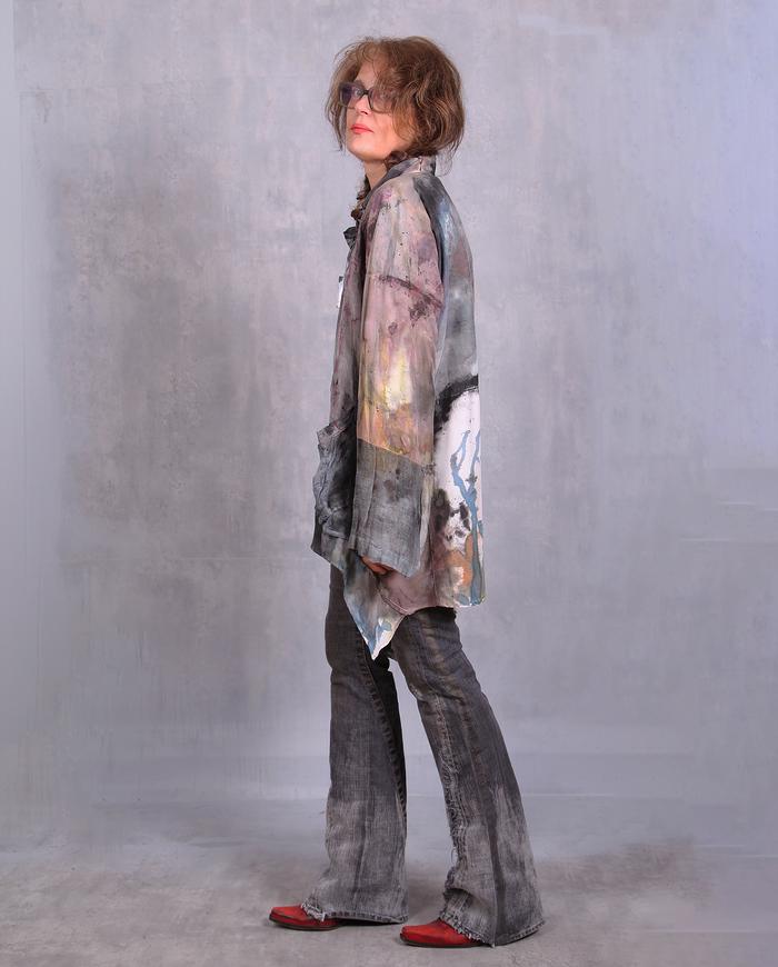 'with lots of bells on' avant-garde asymmetrical tunic