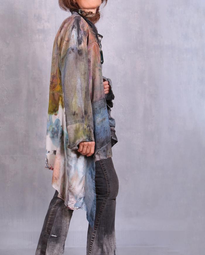 'with lots of bells on' avant-garde asymmetrical tunic