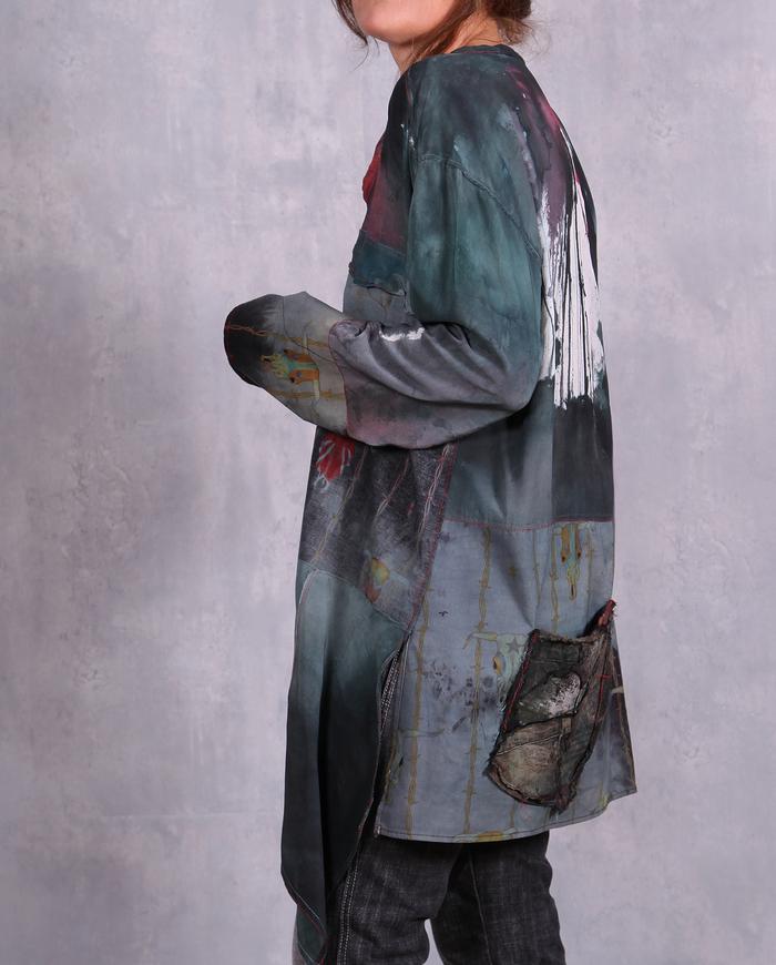 'taming the Wild West' painted/printed tunic