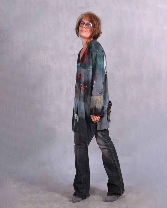 'taming the Wild West' painted/printed tunic