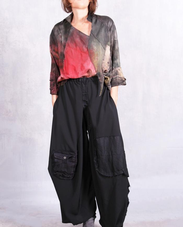 'day in night out' baggy one-size drapey black pants