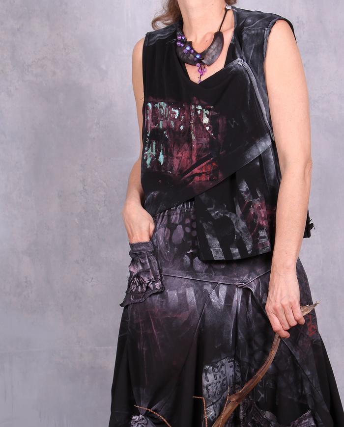 'among the purple stars' artisanal necklace