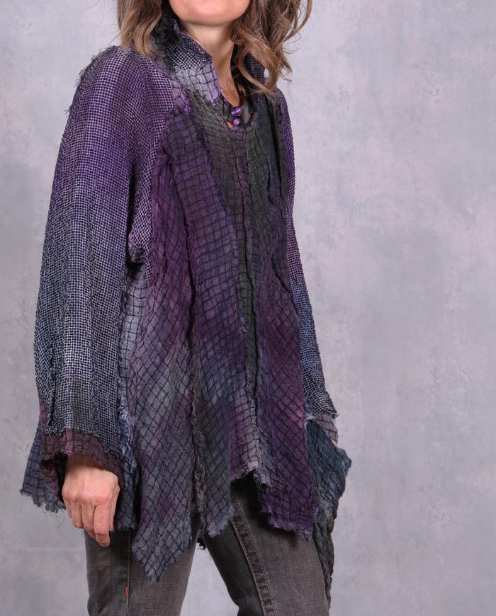 'I love violet waffles' roomy textured tunic