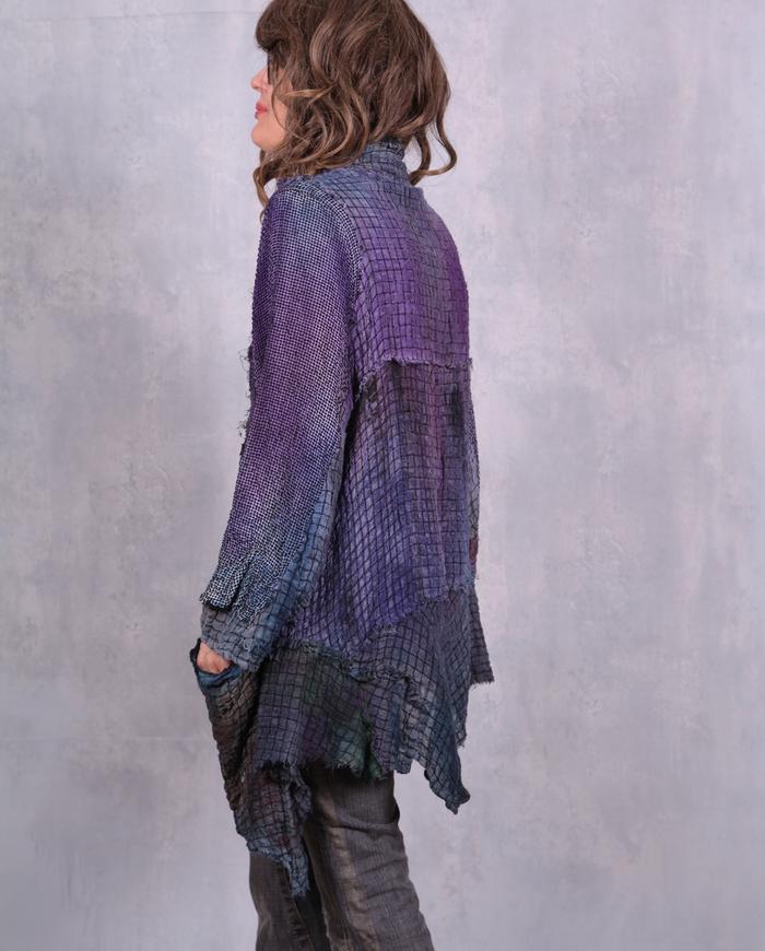'I love violet waffles' roomy textured tunic
