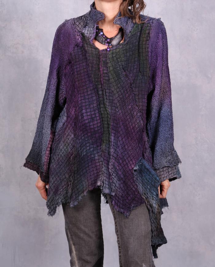 'I love violet waffles' roomy textured tunic