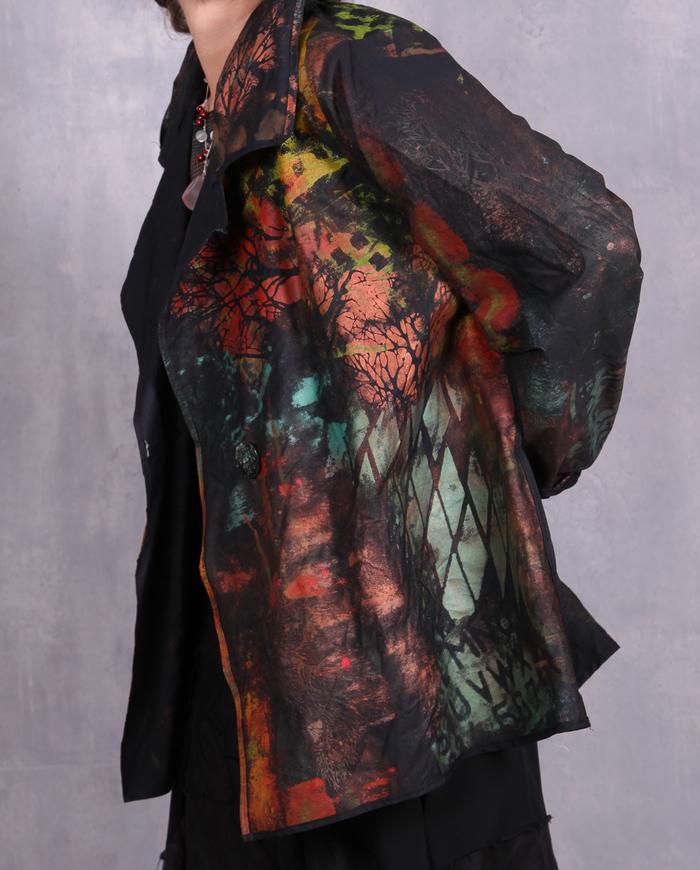 'midsummer night story' lightweight hand-painted jacket