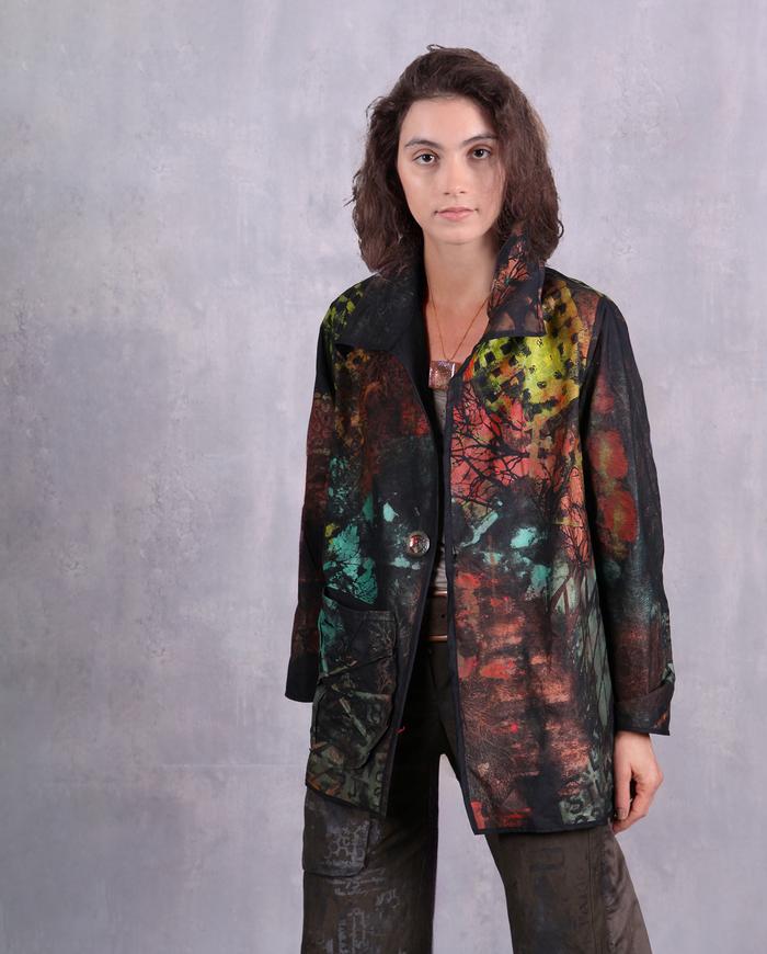 'midsummer night story' lightweight hand-painted jacket