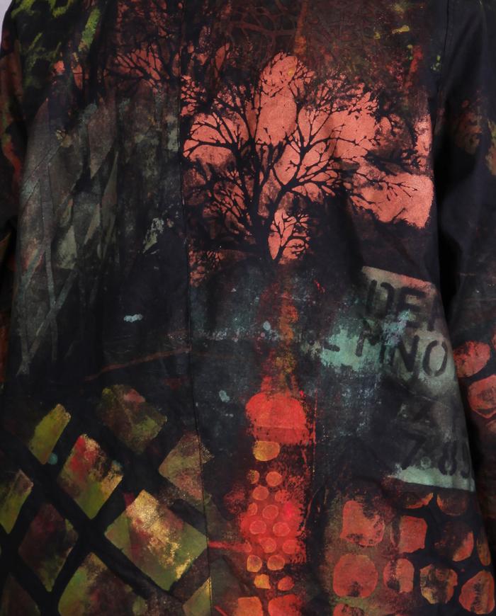 'midsummer night story' lightweight hand-painted jacket