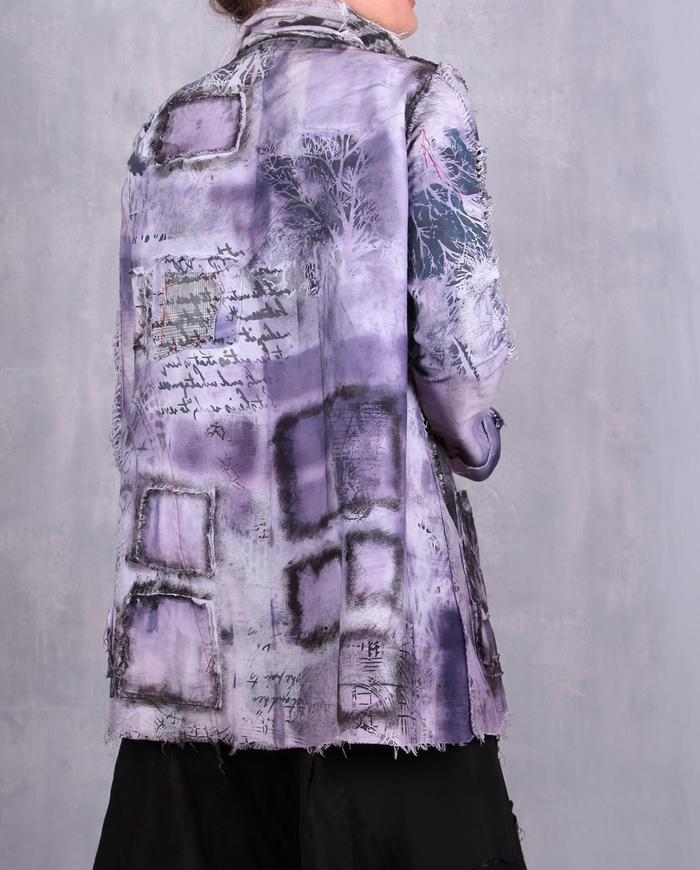 'quiet night shadows' detailed hand-painted art jacket