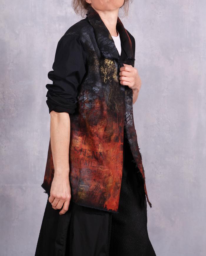 'watching the sun rise' hand-painted art jacket