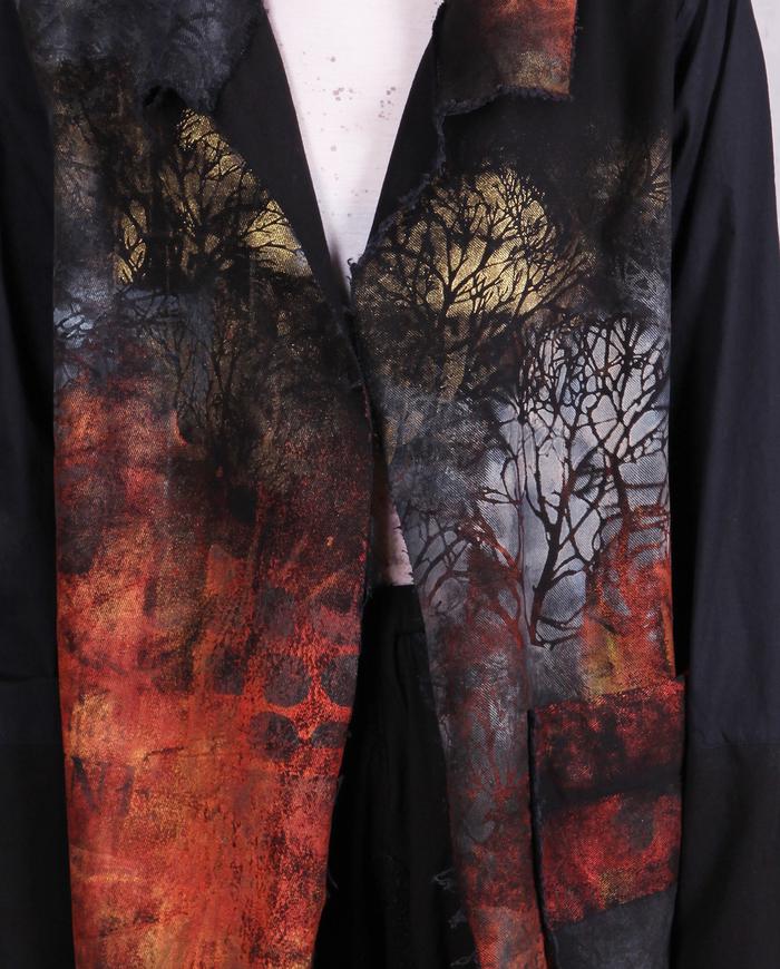 'watching the sun rise' hand-painted art jacket