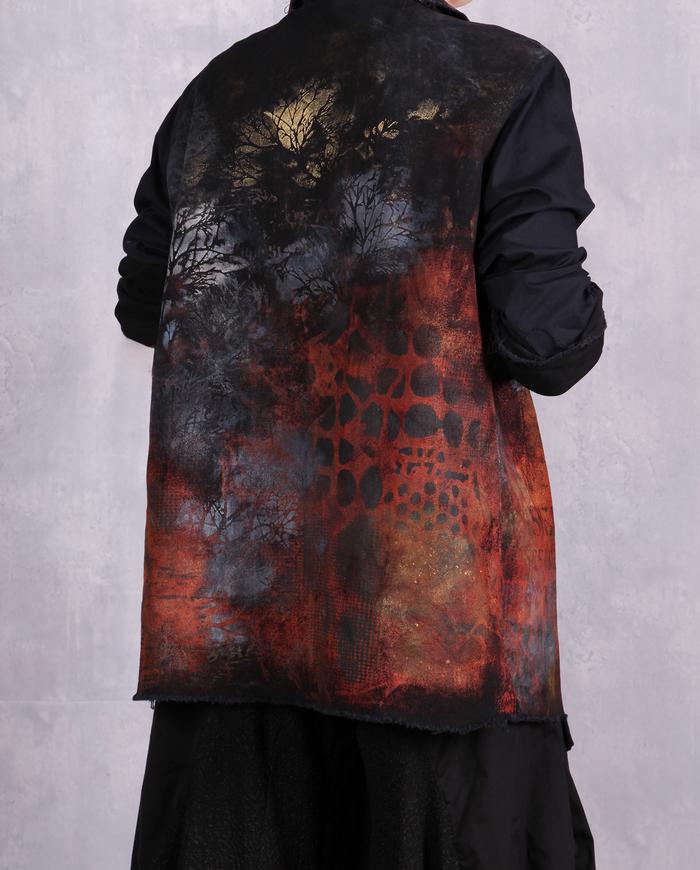 'watching the sun rise' hand-painted art jacket