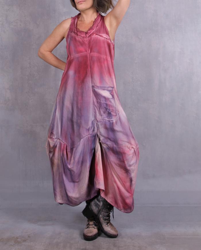 'in a magenta haze' full bottom maxi dress