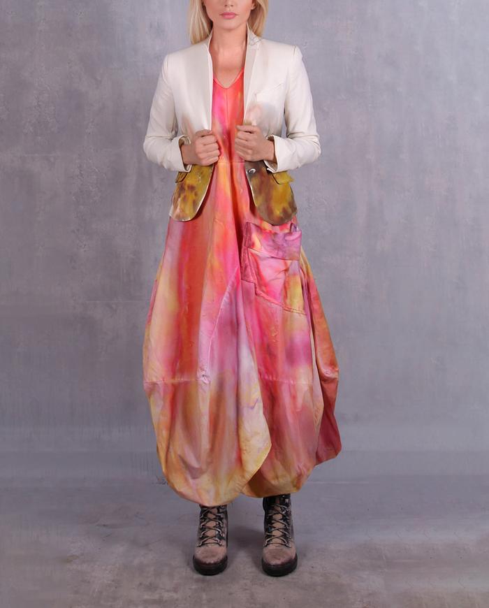 'wake up, sunshine' full maxi hand-painted dress