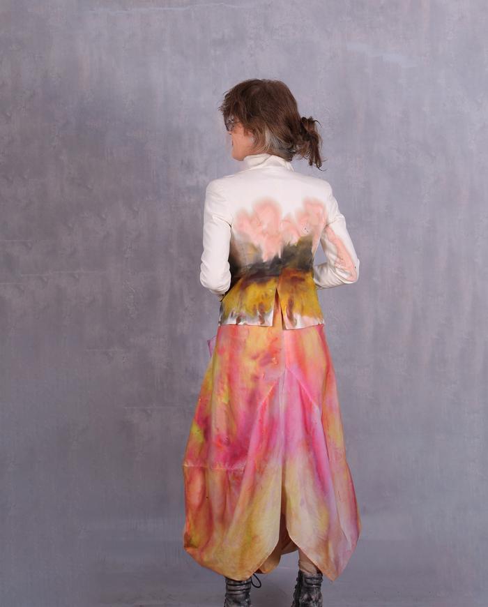 'wake up, sunshine' full maxi hand-painted dress
