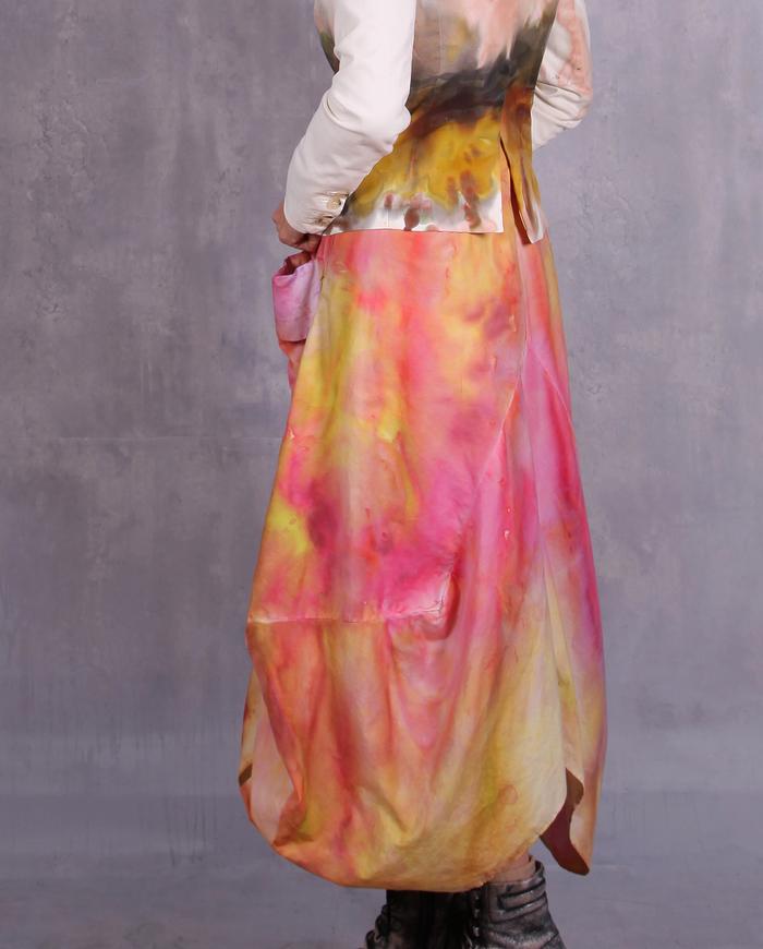 'wake up, sunshine' full maxi hand-painted dress