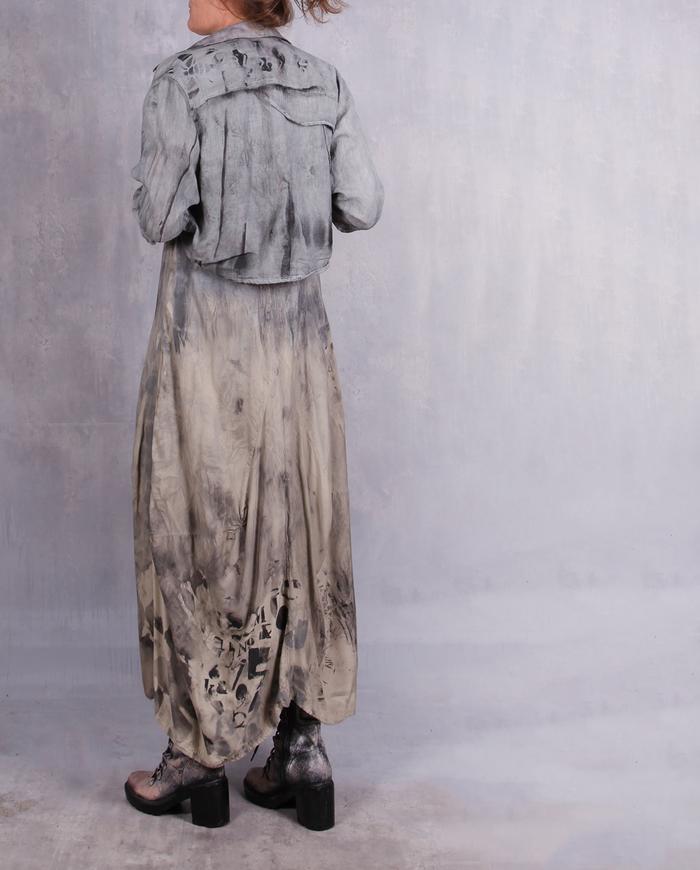 'outside of the urban capsule' hand-painted maxi dress