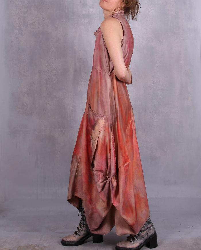 'in the mood for red salmon' full art-to-wear dress