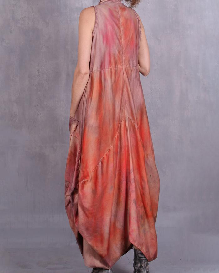 'in the mood for red salmon' full art-to-wear dress