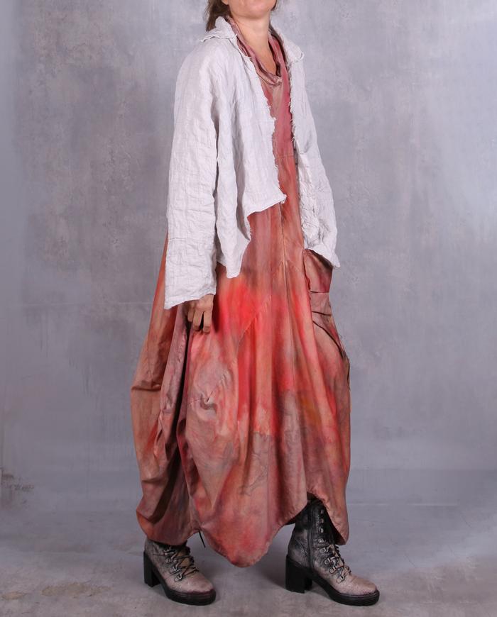 'in the mood for red salmon' full art-to-wear dress