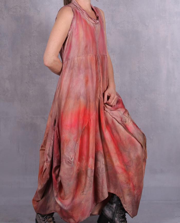 'in the mood for red salmon' full art-to-wear dress