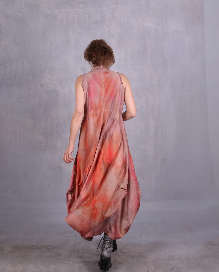 'in the mood for red salmon' full art-to-wear dress
