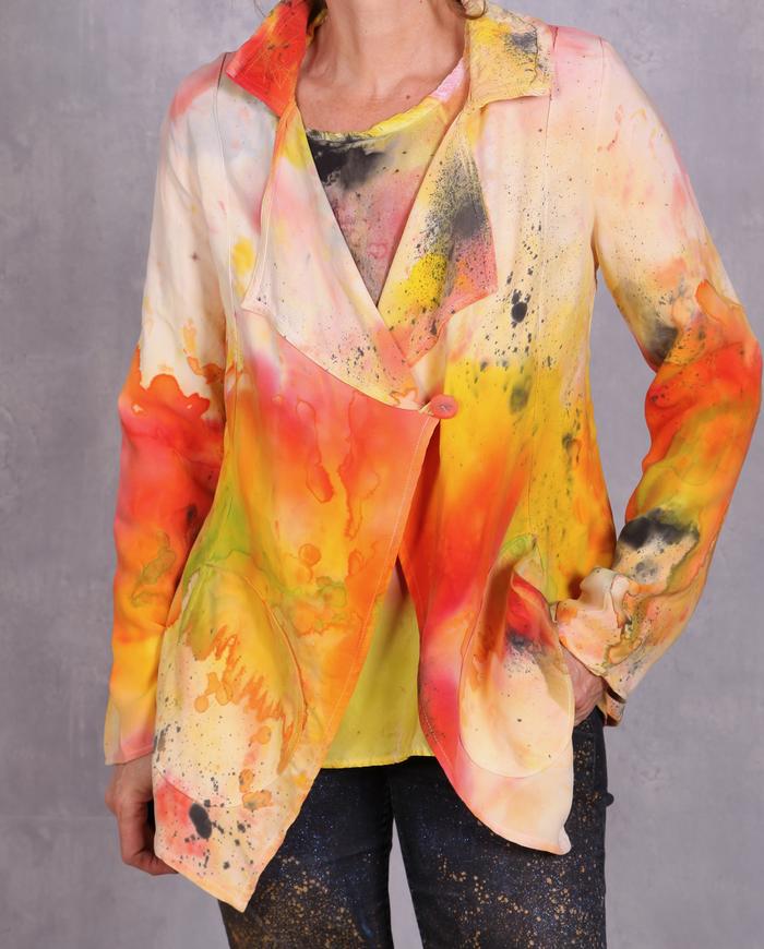 'fluid sunshine' heavy crepe jacket
