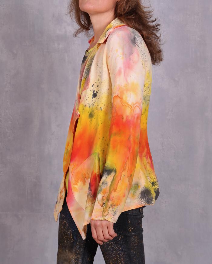'fluid sunshine' heavy crepe jacket