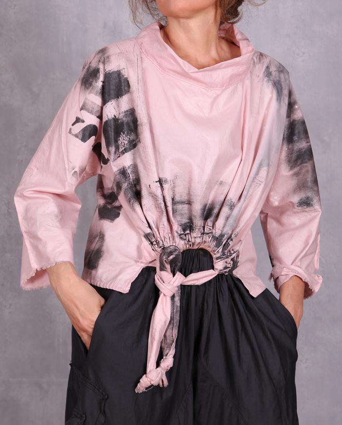 'luck of the draw' crisp oversized graphic boatneck top