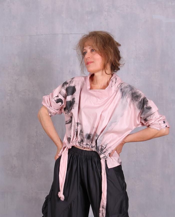 'luck of the draw' crisp oversized graphic boatneck top
