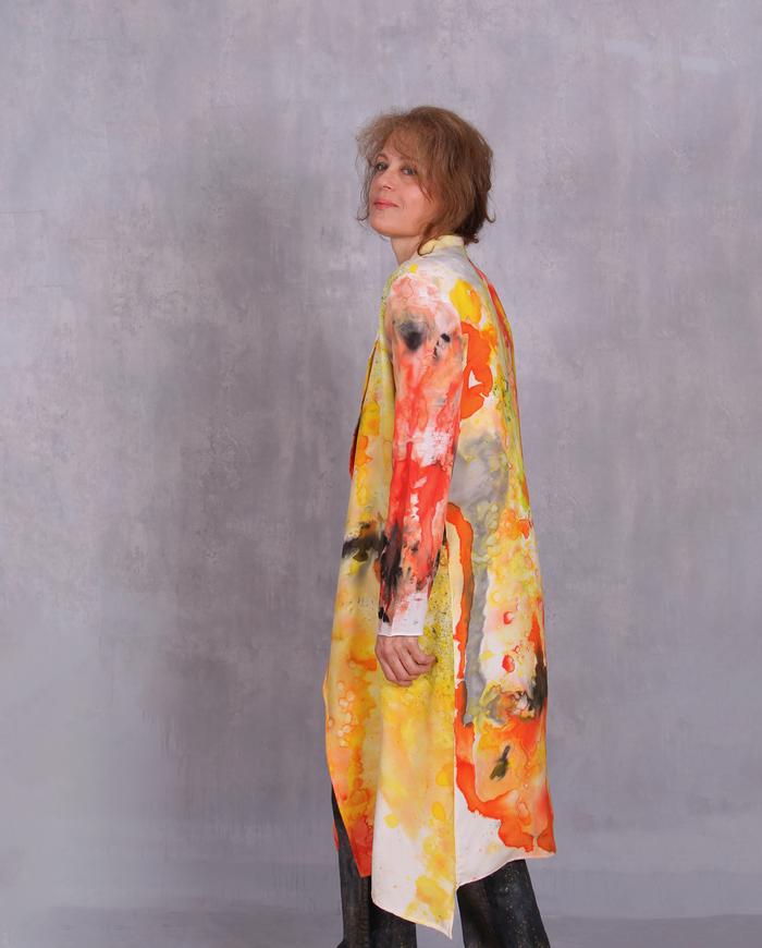 'lets the sunshine in' fluid silk opera jacket