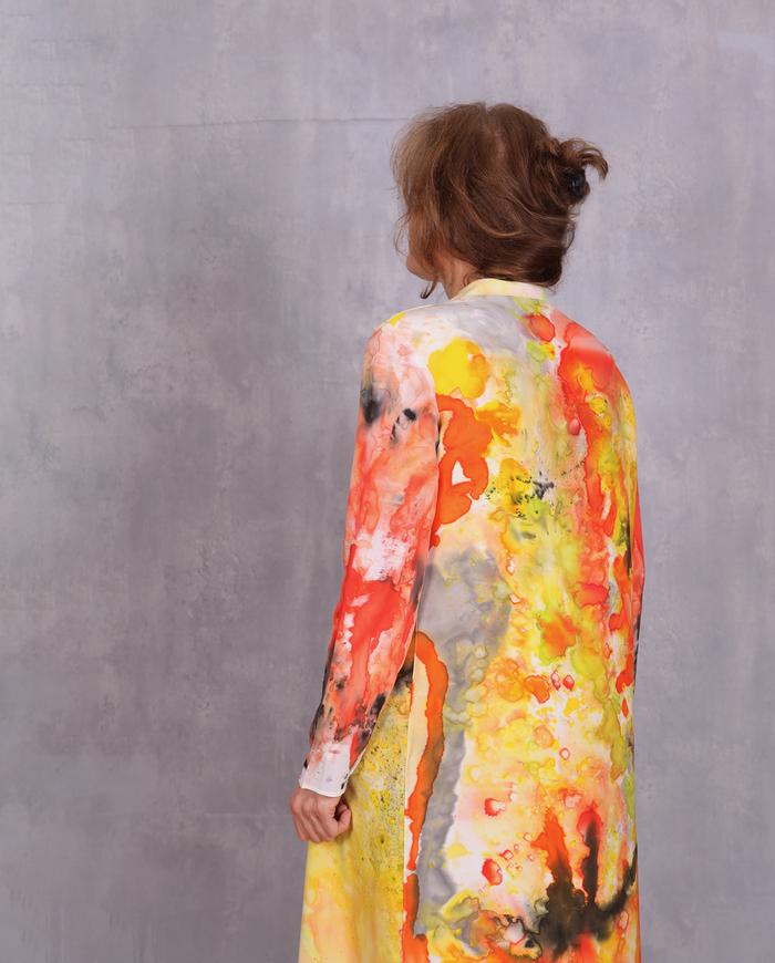 'lets the sunshine in' fluid silk opera jacket