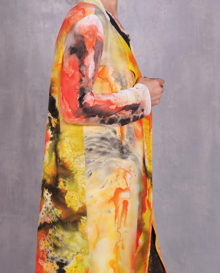 'lets the sunshine in' fluid silk opera jacket