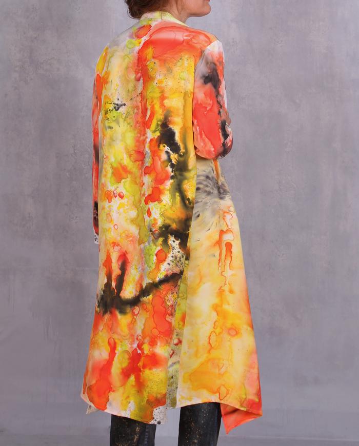 'lets the sunshine in' fluid silk opera jacket