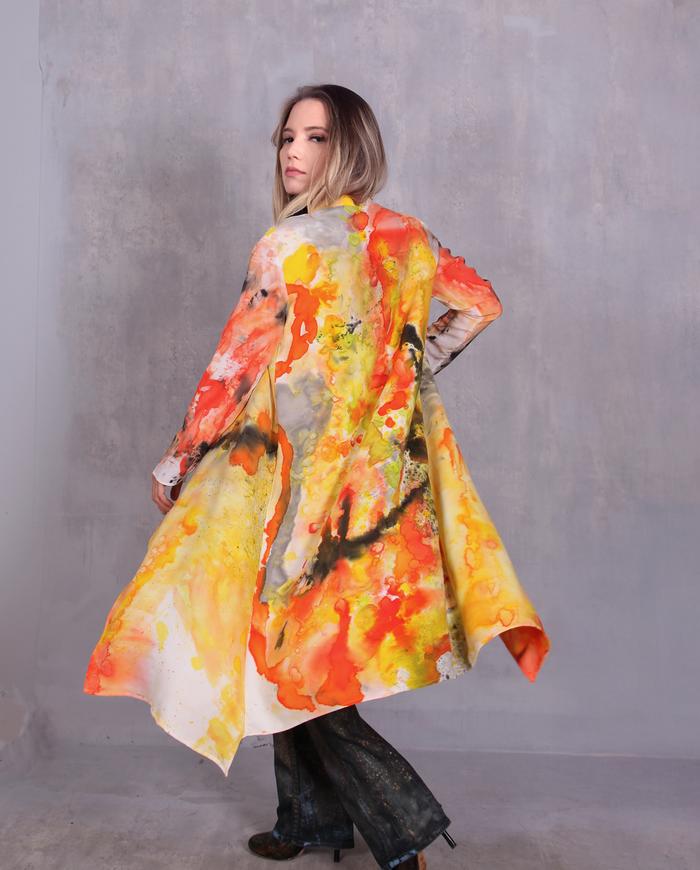 'lets the sunshine in' fluid silk opera jacket