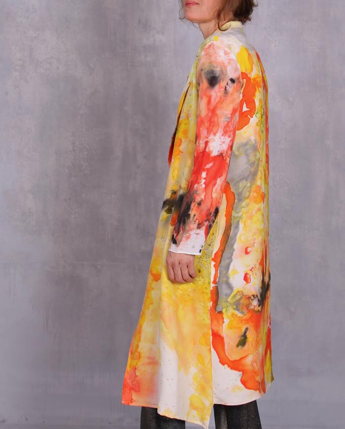 'lets the sunshine in' fluid silk opera jacket