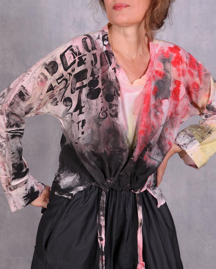 'something you said' colorful blouse with string