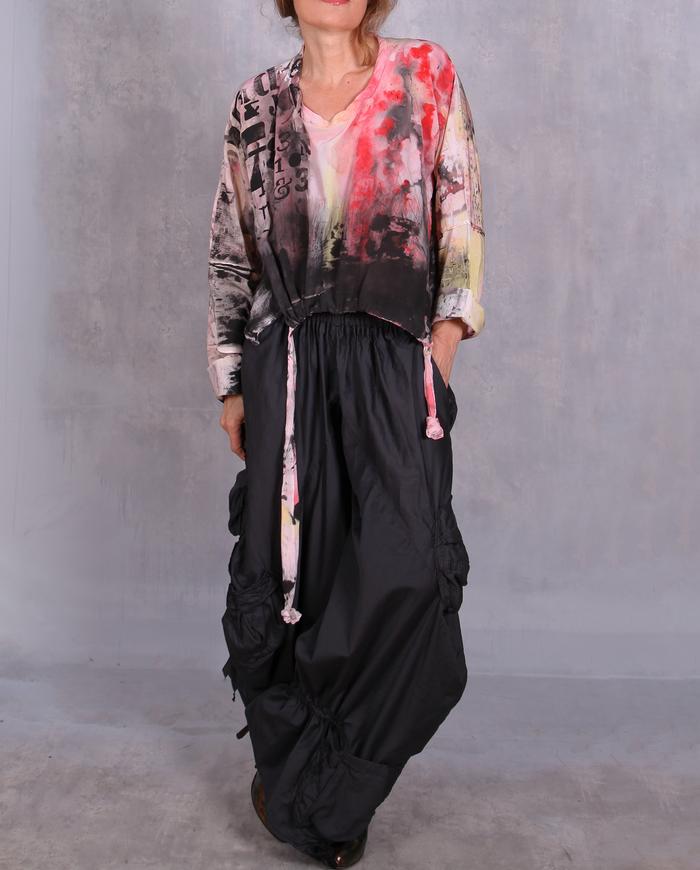 'something you said' colorful blouse with string