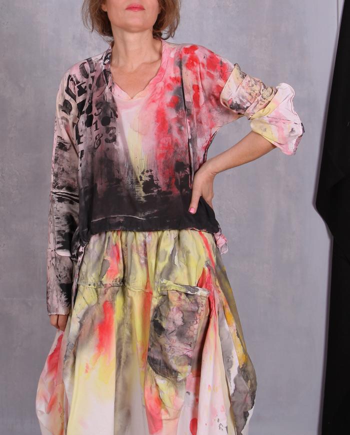 'something you said' colorful blouse with string